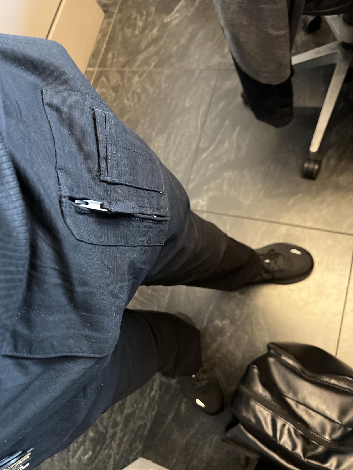 Men's Cargo Pants Tactical Work Pants for Men Ripstop 9 Pockets Construction Trousers (No Belt) customer photo 1