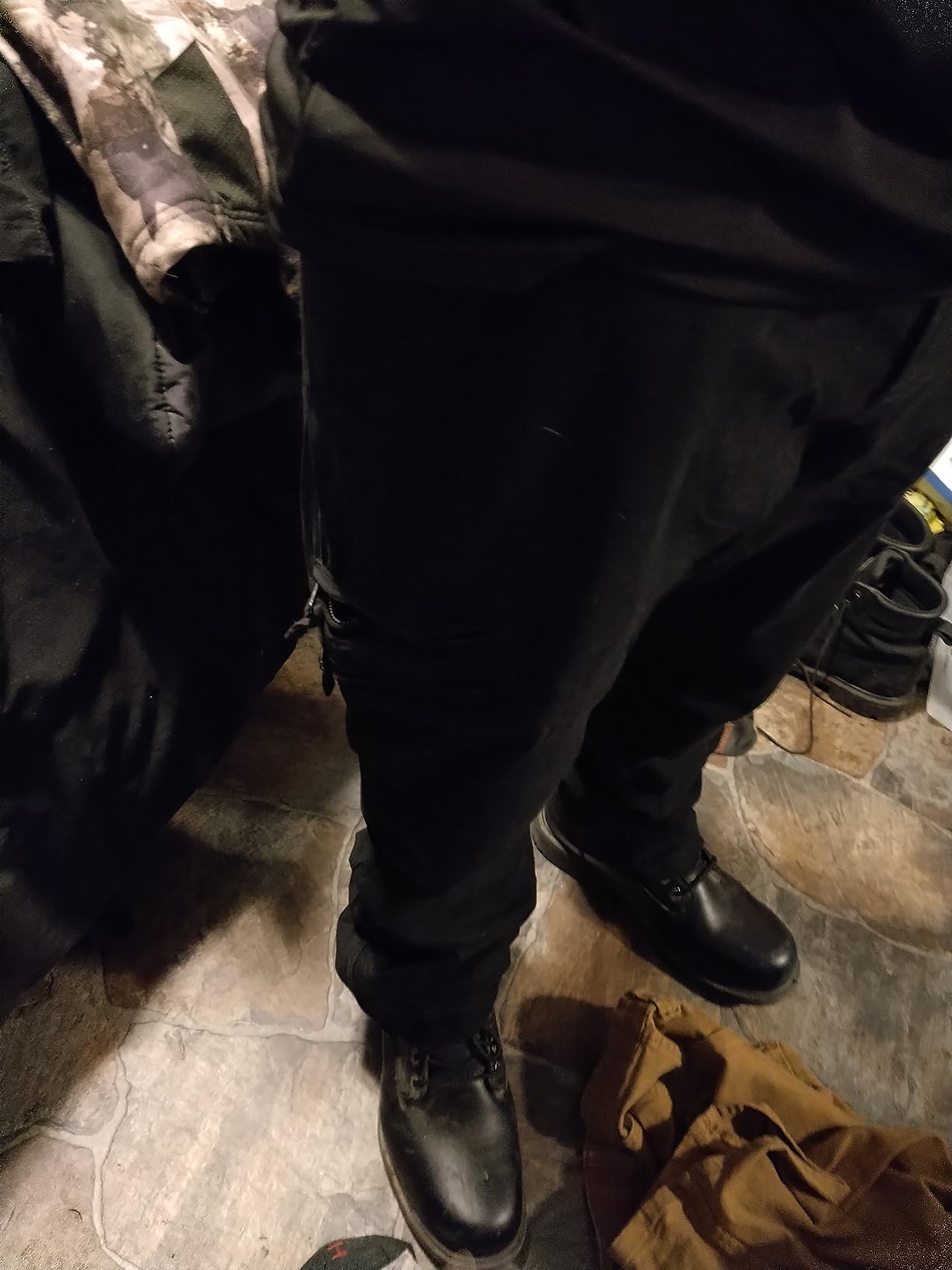 Men's Cargo Pants Tactical Work Pants for Men Ripstop 9 Pockets Construction Trousers (No Belt) customer photo 2