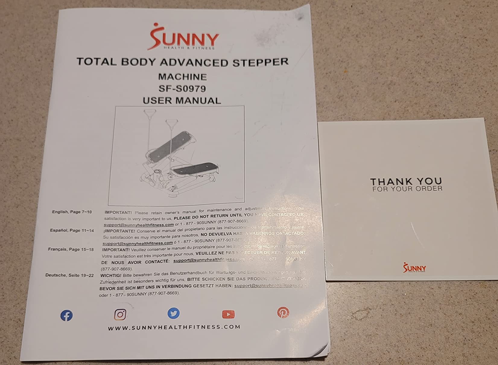 Sunny Health & Fitness Twist Steppers with Resistance Bands, Compact Mini Stair Step Machines for Low-Impact Home Cardio Workouts customer photo 1