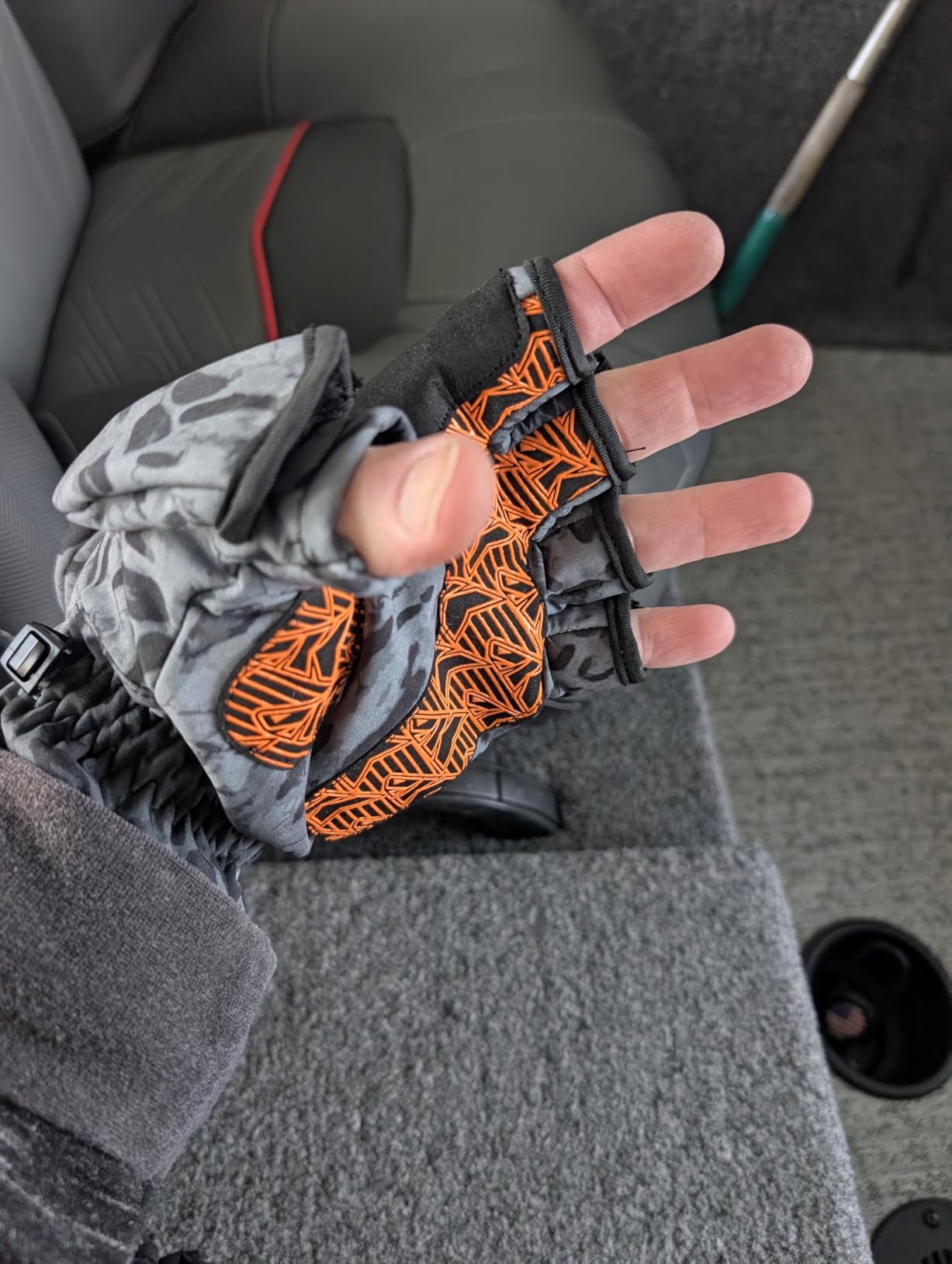 KastKing PolarBlast Convertible Ice Fishing Gloves Cold Weather Mittens and Fingerless Gloves with 3M Thinsulate Ideal for Ice Fishing, Photography customer photo 1