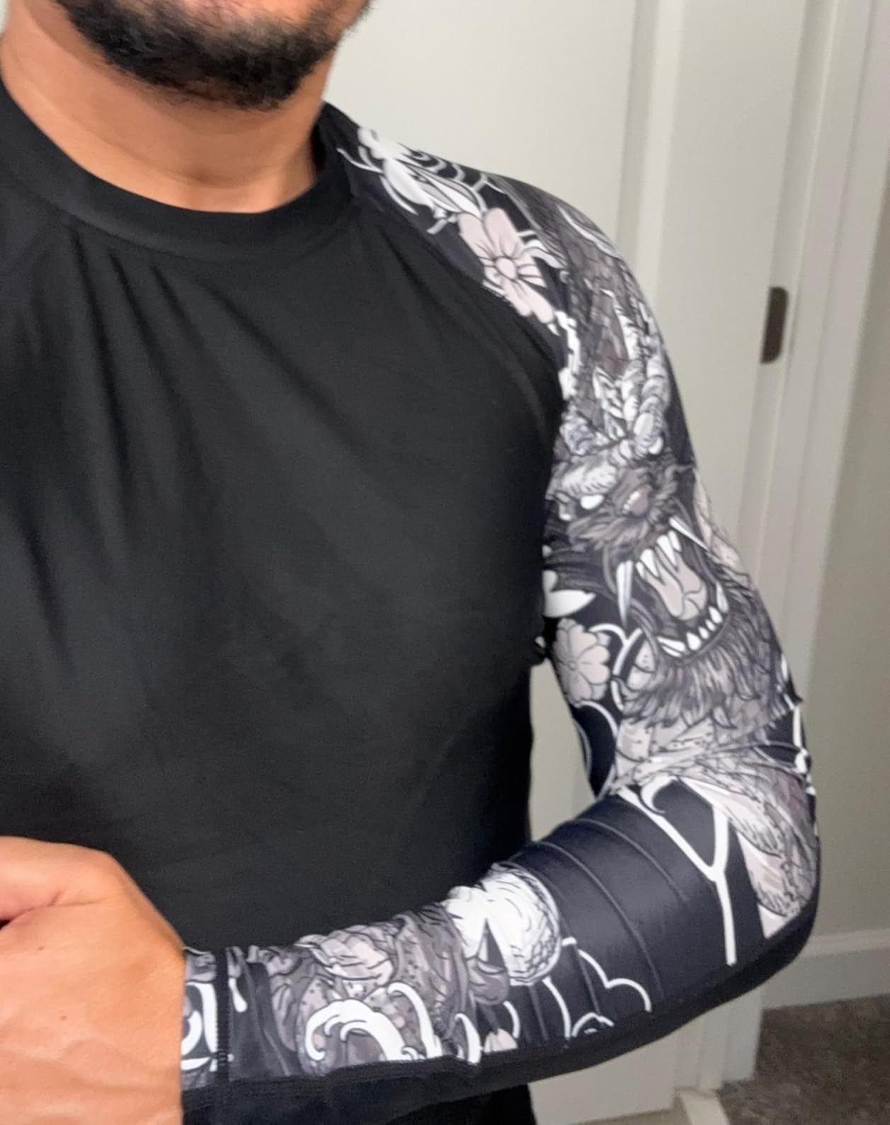 Men's Long Sleeve UPF 50+ Baselayer Skins Performance Fit Compression Rash Guard-CLYYB customer photo 1