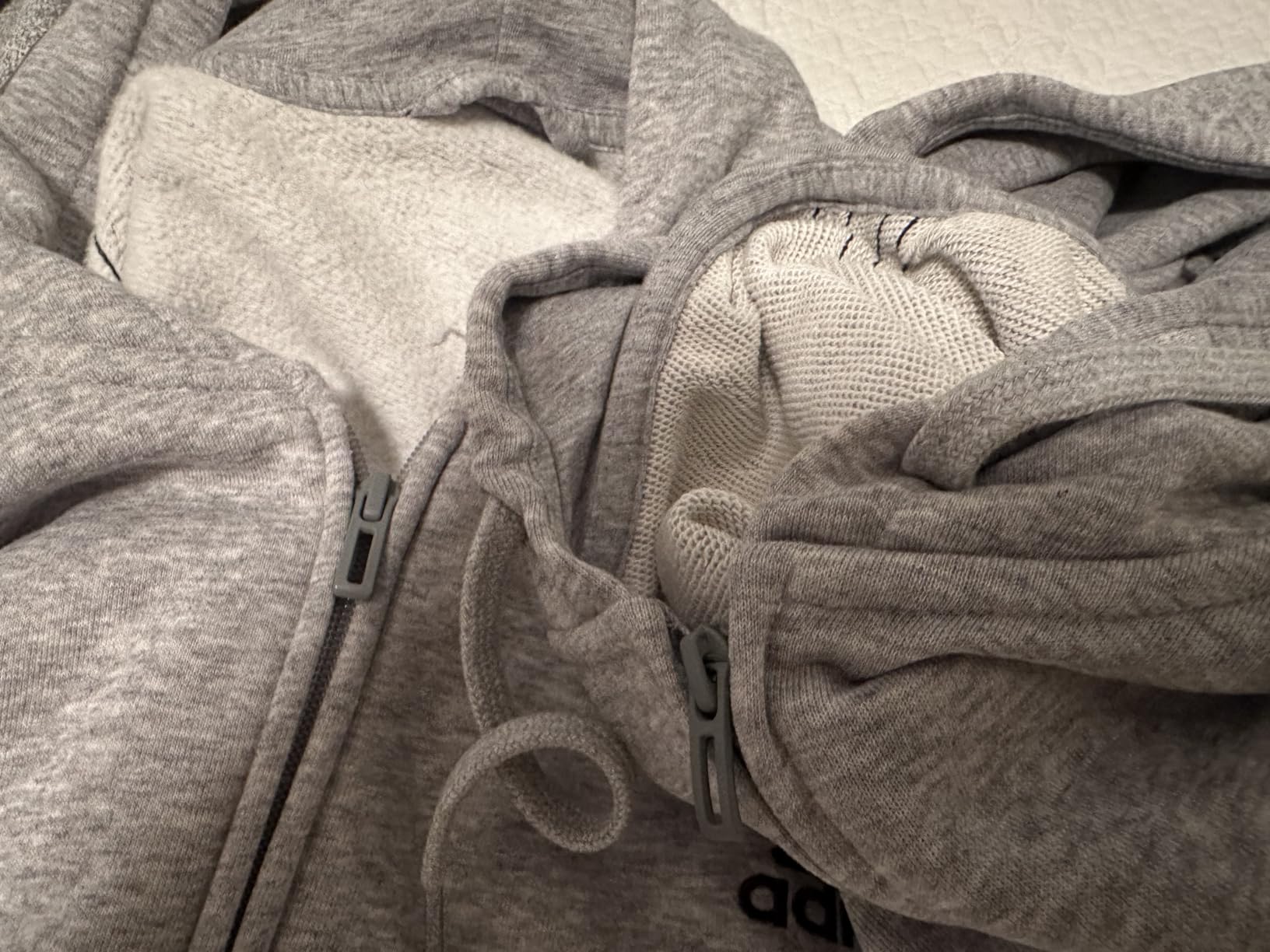 mens Essentials French Terry 3-stripes Full-zip Hoodie customer photo 1