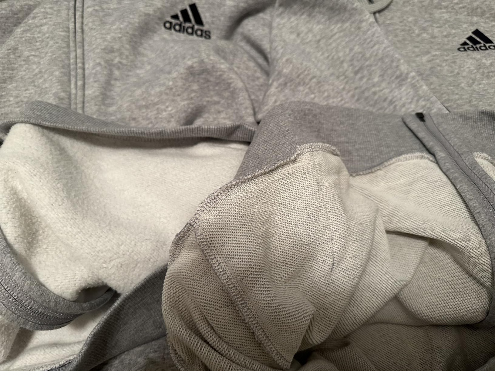 mens Essentials French Terry 3-stripes Full-zip Hoodie customer photo 2