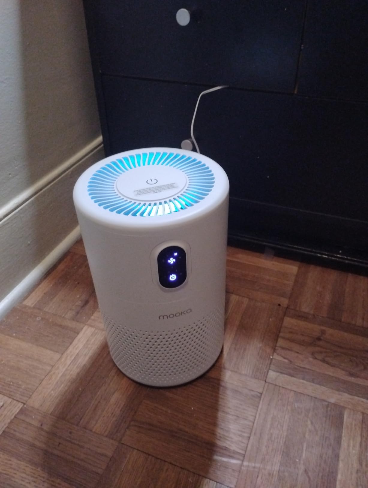 MOOKA Air Purifiers for Home Large Room up to 1076ft², H13 True HEPA Air Filter, Night Light, B-D02L White customer photo 1