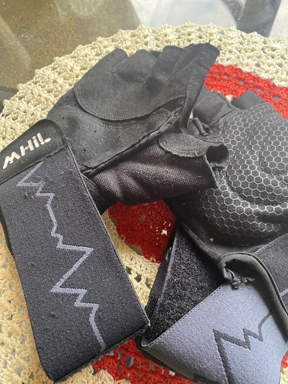 MhIL Workout Gloves for Men - Comfortable Gym Gloves for Men with Enhanced Grip for Safety and Hand Protection - Weight Lifting Protection with Wrist Wraps Support for Performance Boost and Style customer photo 1