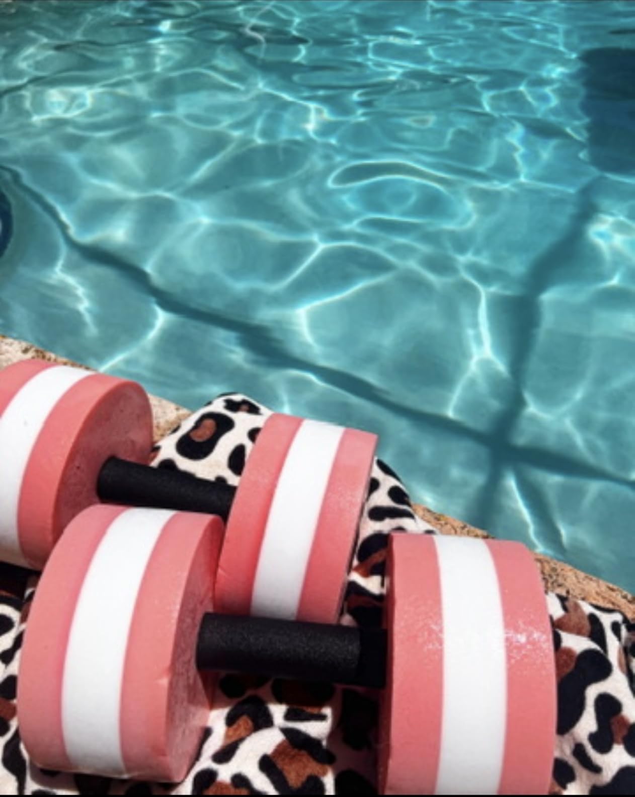 Timoo Aquatic Dumbells Set of 2 Water Dumbells Pool Resistance Water Weight Water Aerobics High-Density EVA-Foam Pool Fitness customer photo 1