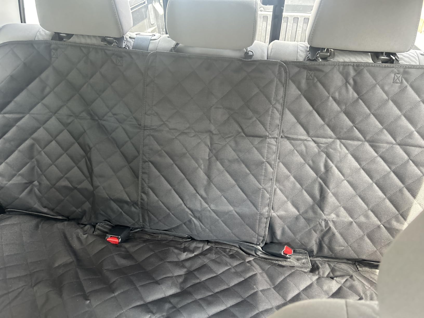Lusso Gear Dog Car Seat Cover - Waterproof Non-Slip Car Back Seat Protector - Rear Car Seat Cover for Dogs - Universal Fit for Sedans Trucks SUVs - Scratchproof Backseat Car Cover - Machine Washable customer photo 1