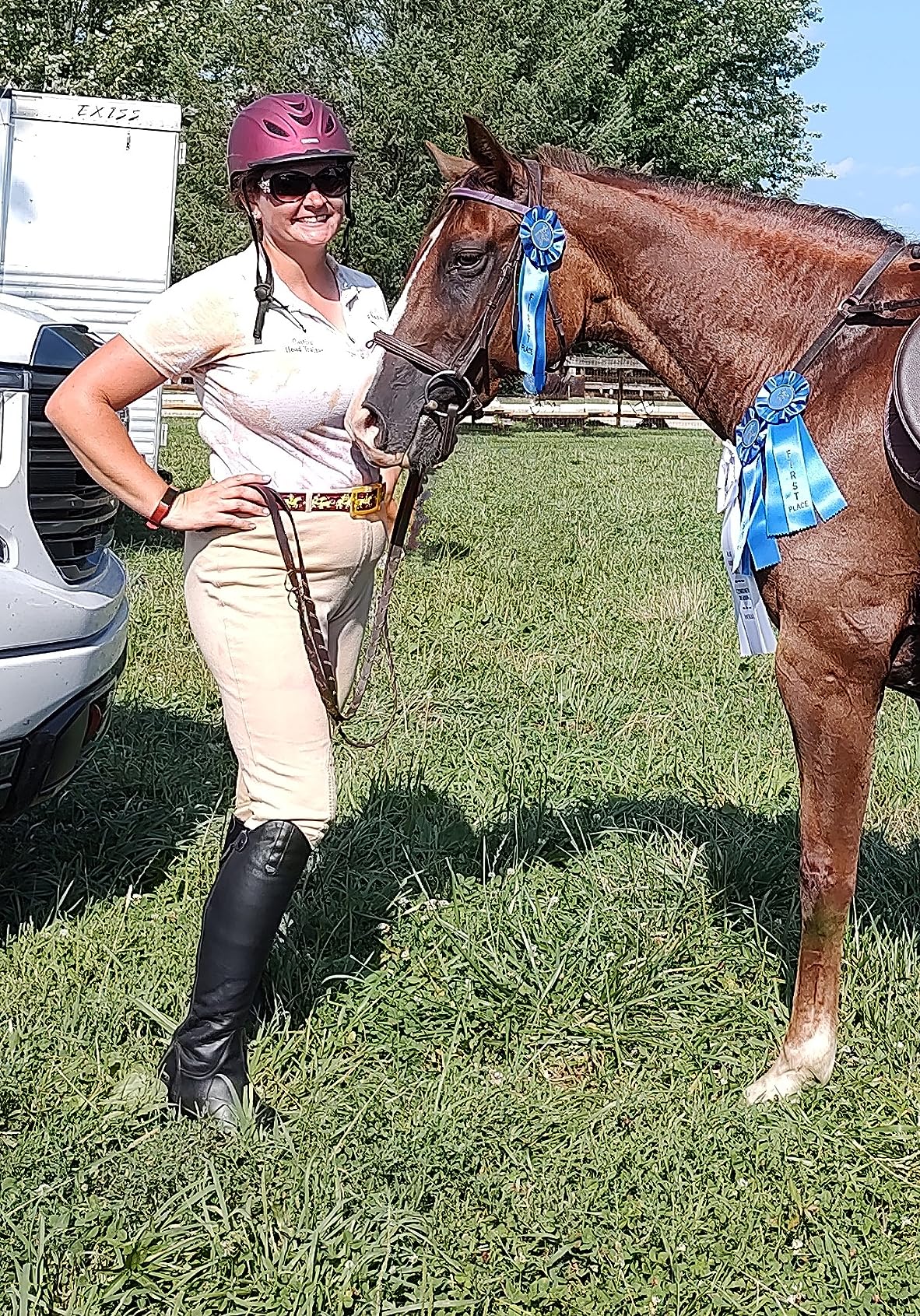 HORZE Rover Women's Synthetic Leather Dressage Tall Riding Boots | All-Weather, Water-Resistant with Rear Zipper customer photo 2