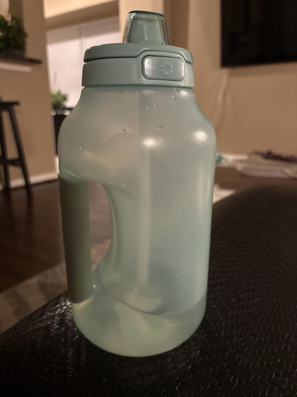 Ello Hydra 64oz Half Gallon Water Jug with Handle and Motivational Time Markers for All Day Hydration, Plastic Reusable Water Bottle with Straw and Locking, Leak Proof Lid, BPA Free, Halogen Blue customer photo 1