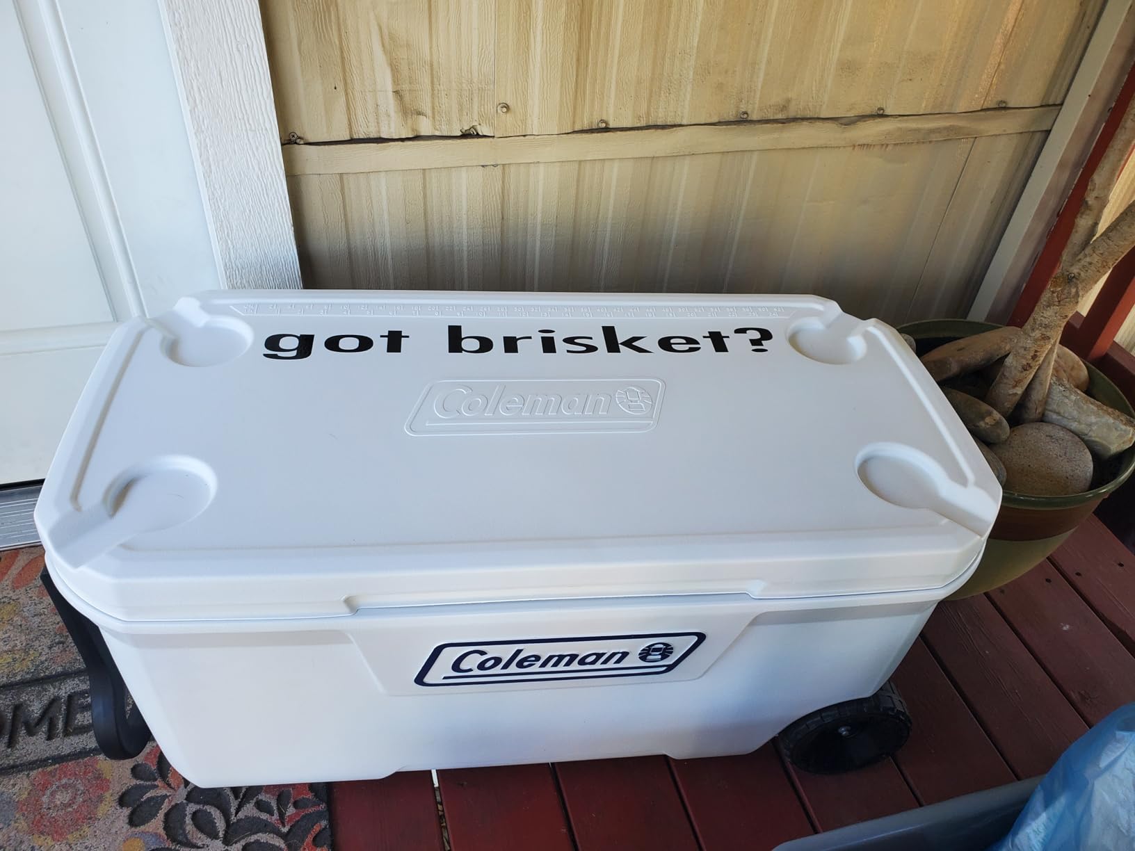 Coleman Marine Cooler with Fully Insulated UV Guard Lid & Body, Keeps Ice for 3+ Days, Great for Boating & Fishing, 100qt Wheeled customer photo 1
