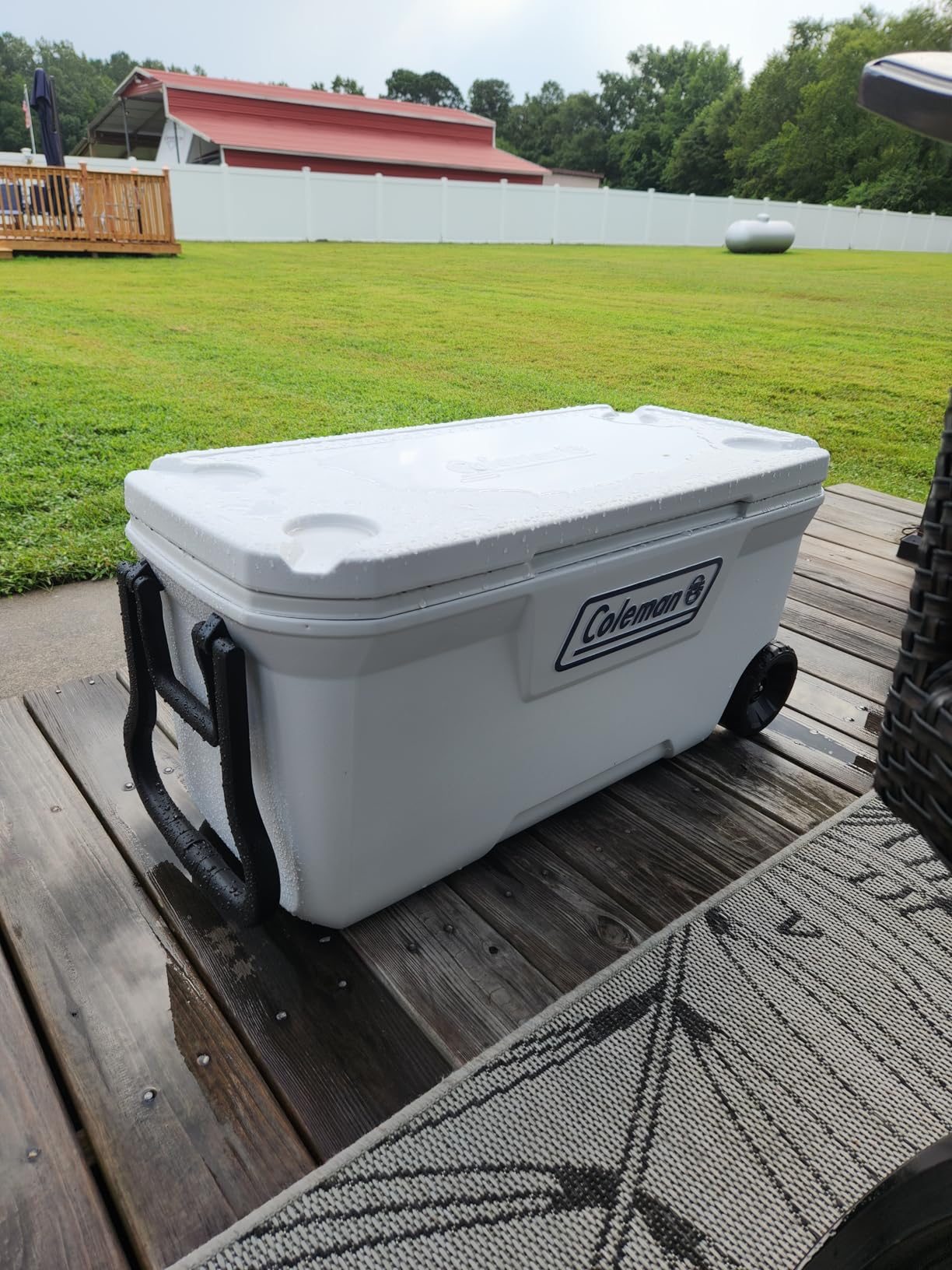Coleman Marine Cooler with Fully Insulated UV Guard Lid & Body, Keeps Ice for 3+ Days, Great for Boating & Fishing, 100qt Wheeled customer photo 2