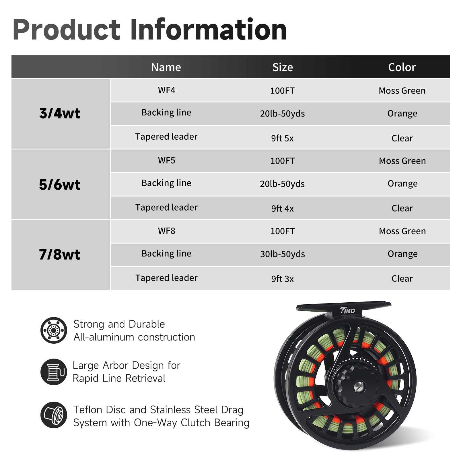 Maxcatch Tino Fly Fishing Reel, Large Arbor All Aluminum with CNC Cutting Trout Fly Reels, 3/4 5/6 7/8wt customer photo 2