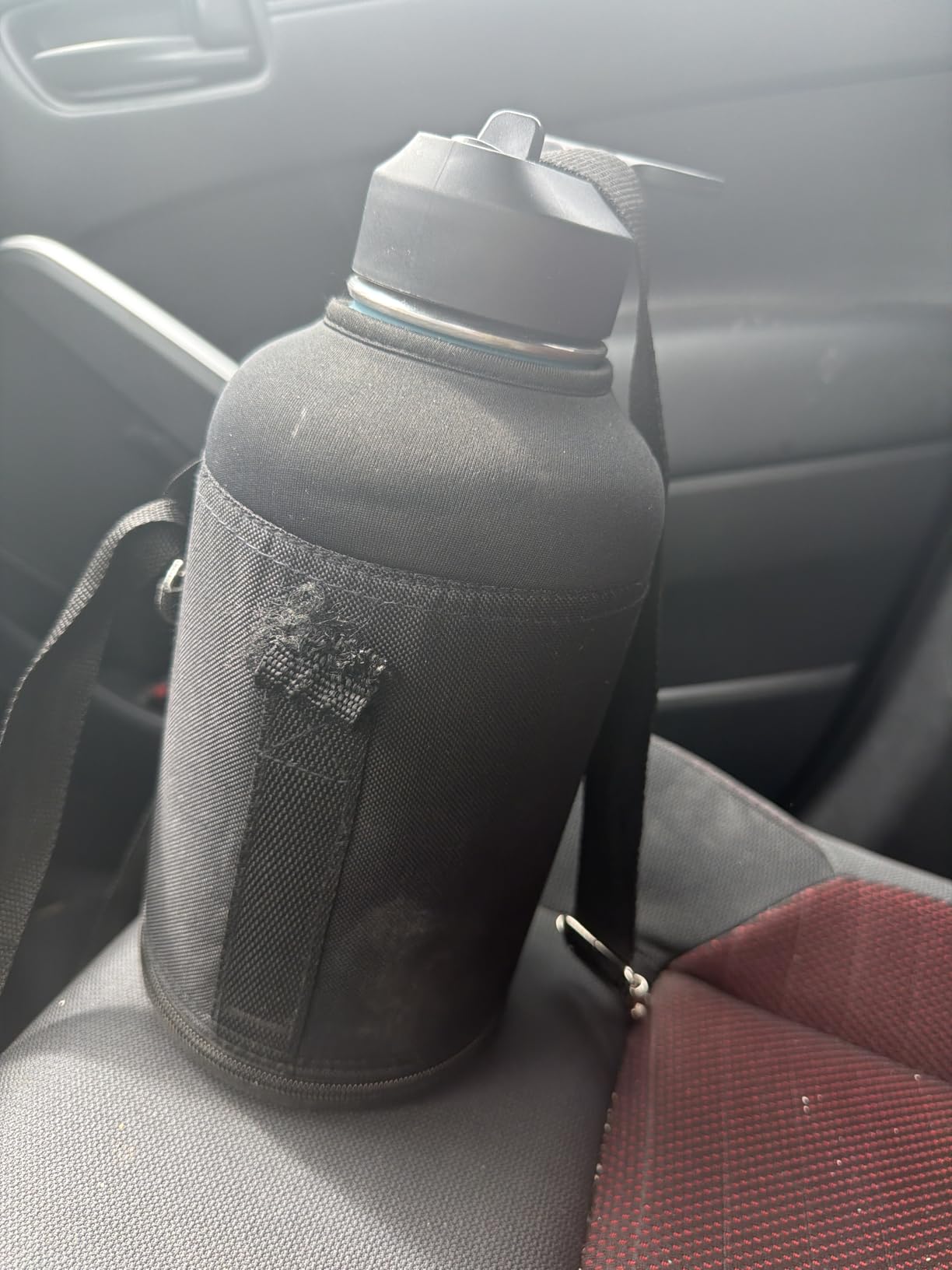 Half Gallon Water Bottle Insulated with Straw & 3 Lids, Coolflask 64 oz Water Jug Large Metal Stainless Steel Wide Mouth for Sports, Gym or Office, Non-BPA Keep Cold 48H Hot 24H, Samurai Cyan customer photo 2