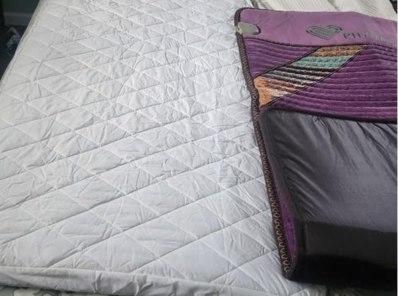 PHYMAT Far Infrared Heating Pad for Back, Full Body Amethyst Heating Pad, Gemstone Amethyst Obsidian Crystal Mat, Enhanced Reiki, Yoga and Meditation Bio Mats (59x24inch) customer photo 2