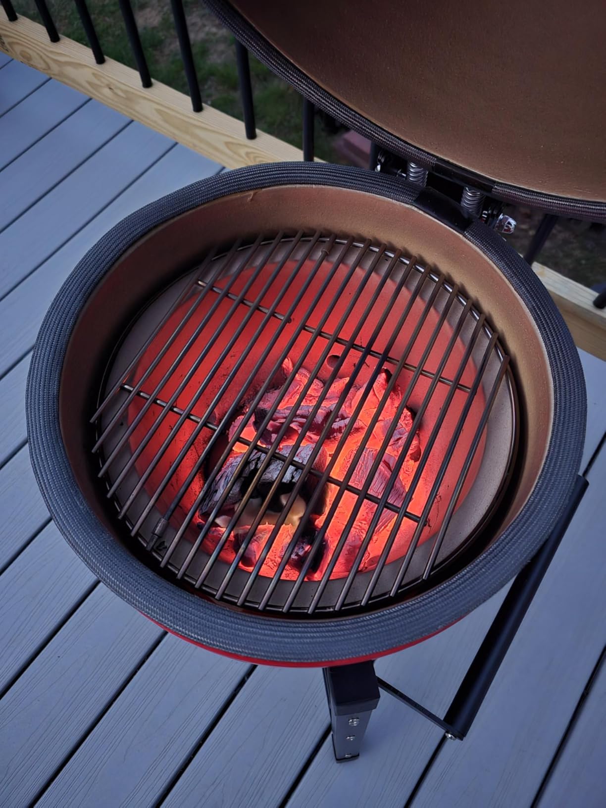 London Sunshine Ceramic Kamado Charcoal BBQ Grill and Smoker, 15