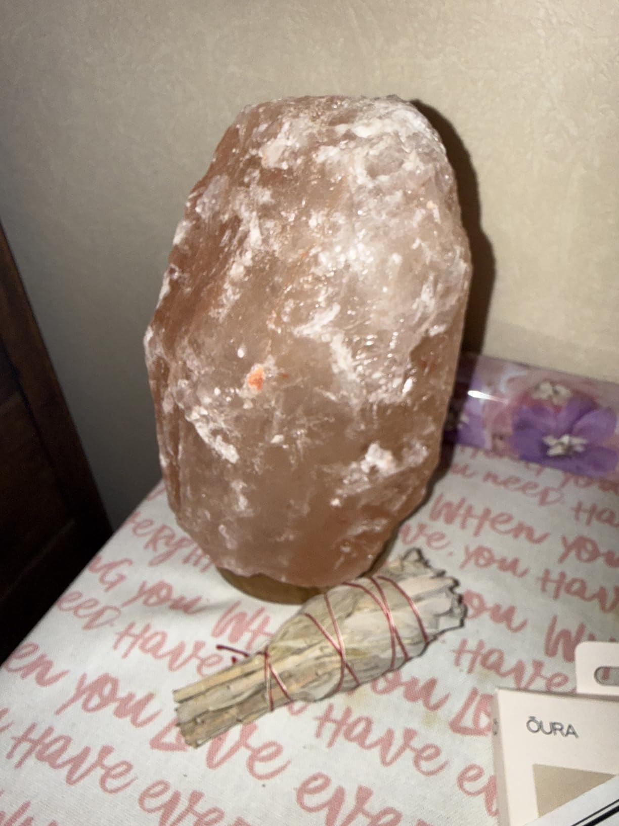d'aplomb 100% Authentic Natural Himalayan Salt Lamp; Large Hand Carved Natural Chunk Pink Crystal Rock Salt from Himalayan Mountains; Dimmer Cord; 12 lbs customer photo 1