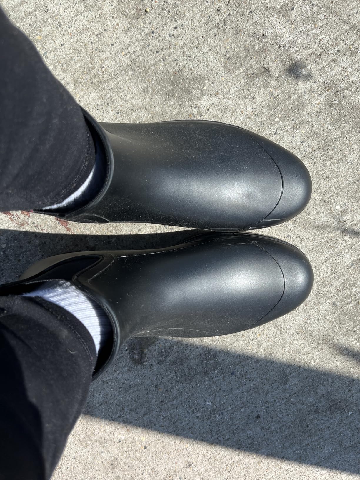 planone Women's Fashion Waterproof Short Chelsea Rain Boots customer photo 2