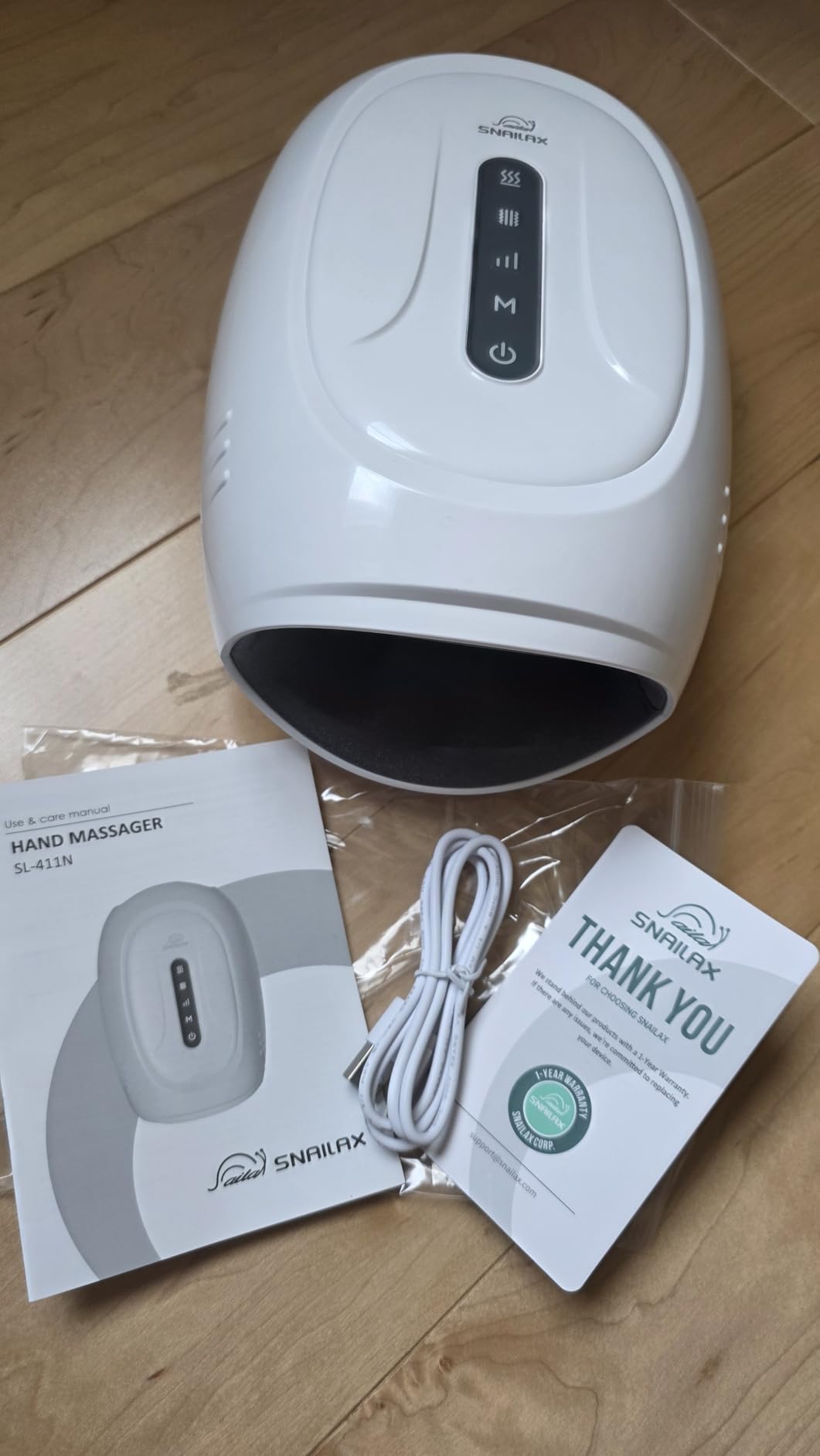 Snailax Hand Massager with Heat and Compression for Arthritis and Carpal Tunnel Finger Numbness, FSA Eligible, Cordless customer photo 2