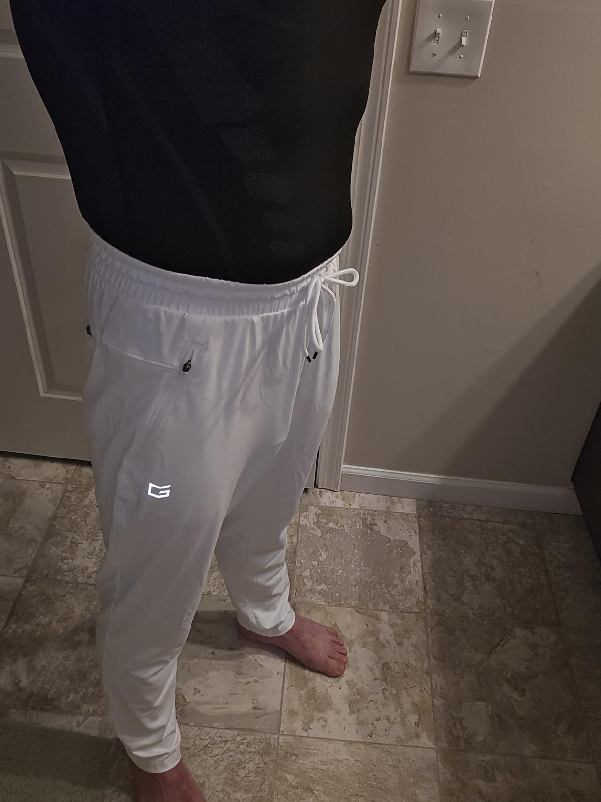Men's Sweatpants with Zipper Pockets Tapered Joggers for Men Athletic Pants for Workout, Jogging, Running customer photo 2