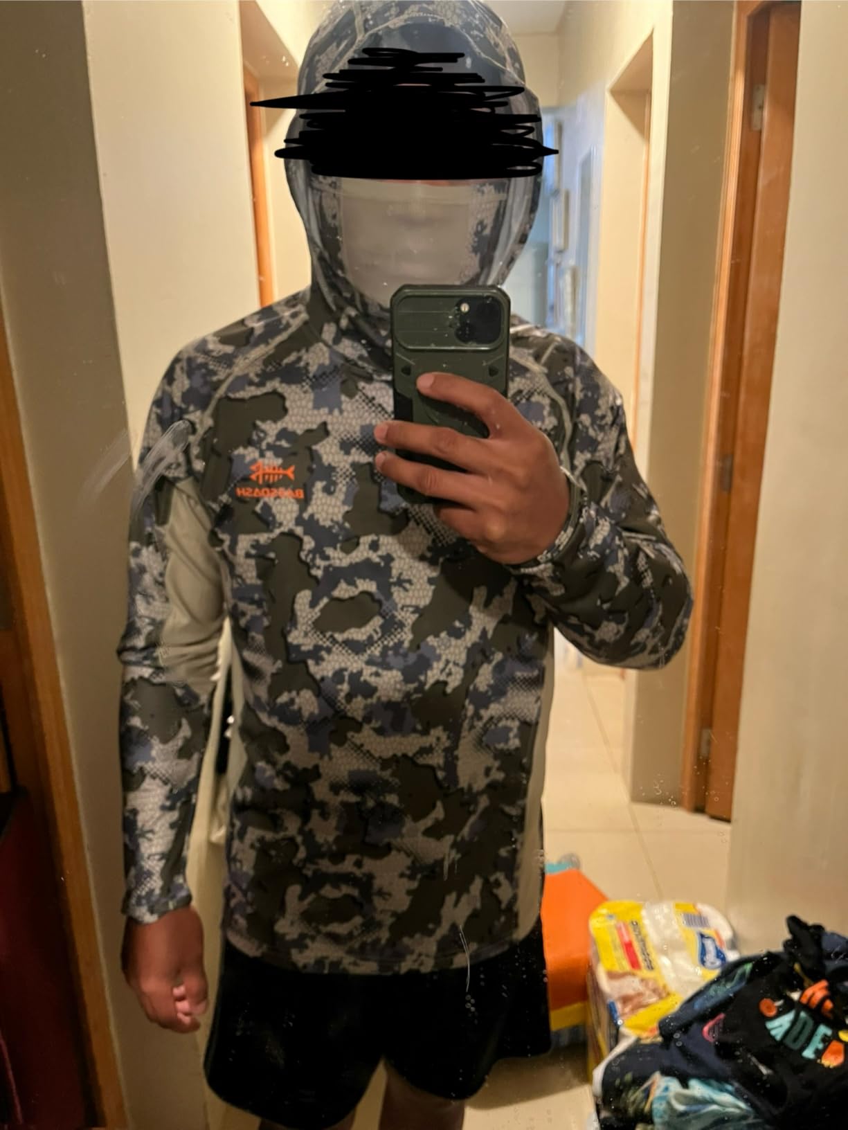 BASSDASH Men's UPF 50+ Camo Long Sleeve Hunting Fishing Hoodie Shirt customer photo 2