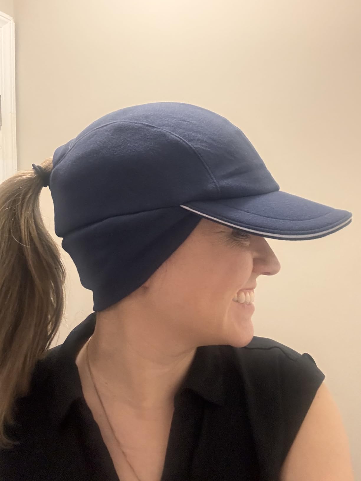 GADIEMKENSD Women's Winter Reflective Fleece Ponytail Hat with Drop Down Ear Warmer customer photo 1
