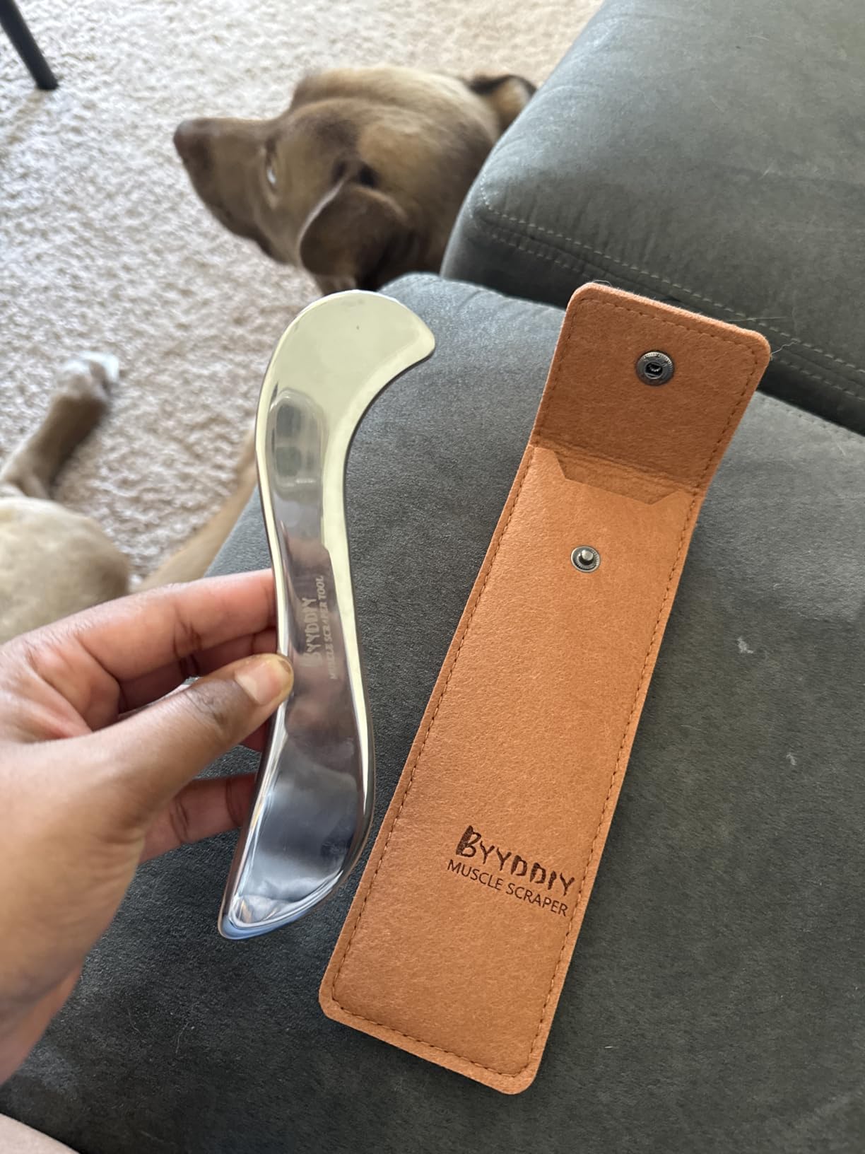 BYYDDIY 304 Stainless Steel Gua Sha Muscle Scraper Tool, Scar Tissue Tool, Physical Therapy Tools, Muscle Scraping Tool, Guasha Massage Scraper, IASTM Tools, Soft Tissue Massage Tool customer photo 1