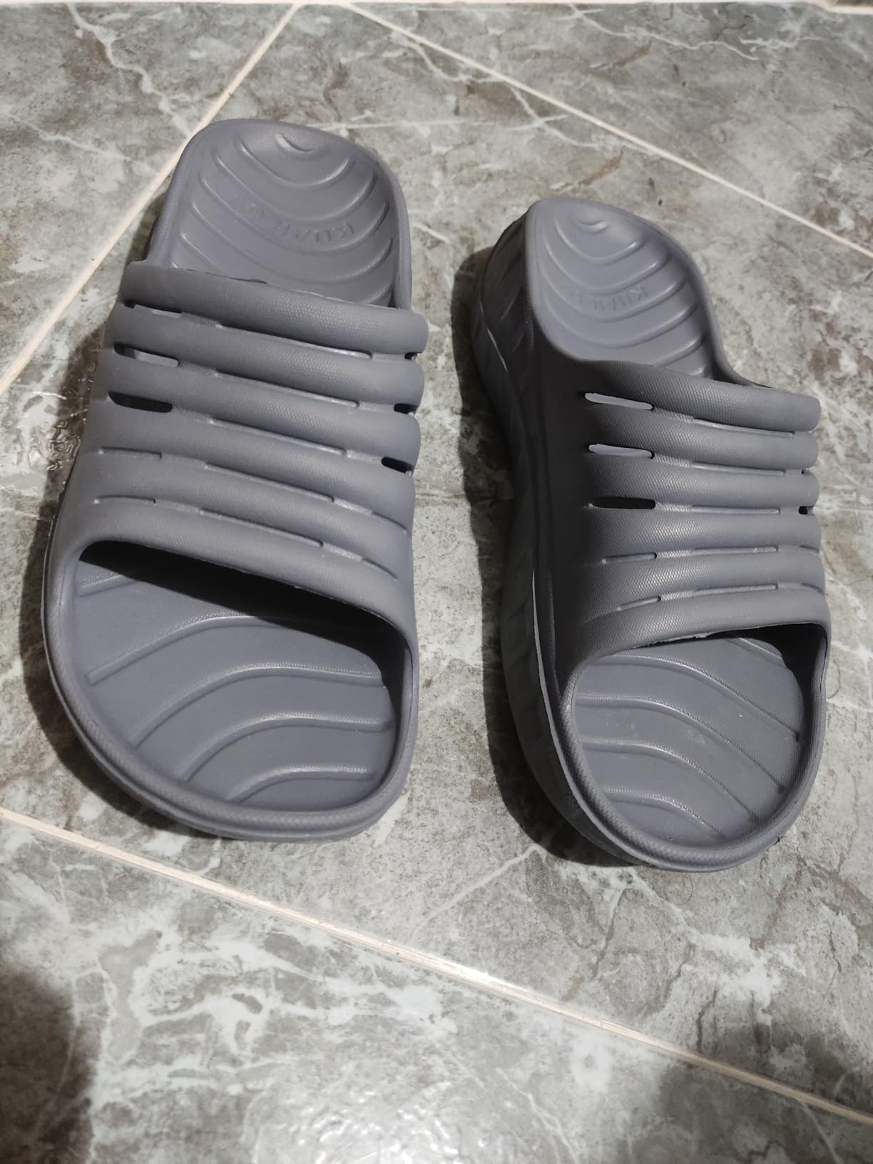 Mens Recovery Sandals Orthotic Arch Support Open Toe Sport Slides Thick Cushion Orthopedic Plantar Fasciitis Slip On Wide Width Summer Pool Beach Waterproof customer photo 2