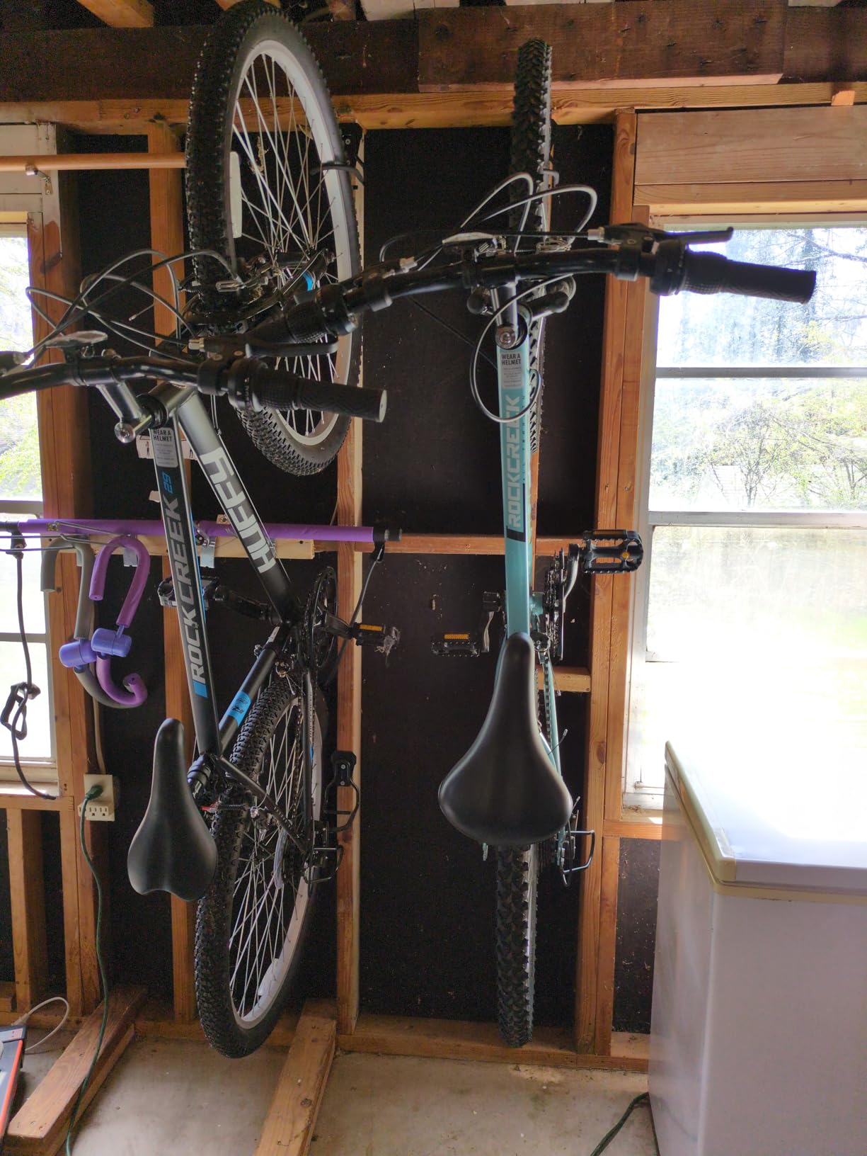 Housolution Bike Wall Mount with Fixed Hook, [4 Pack] Heavy Duty Bike Storage Rack, Bike Rack Vertical Stand for Garage - Easily Hang/Detach - with Screws Iron Bike Hanger Brackets customer photo 1
