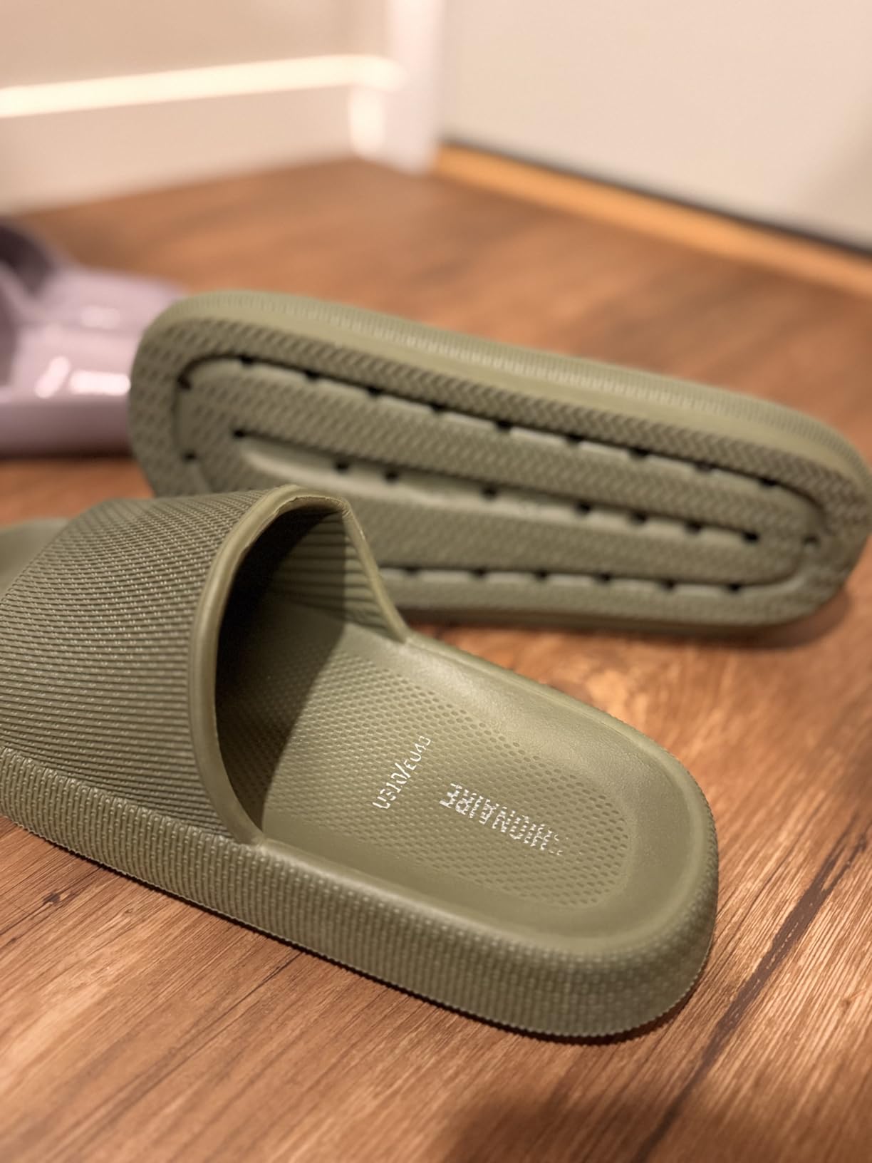 Feather EVA Mens Sandals - Slip On Recovery Slides, Lightweight Water Shoes for Men customer photo 2