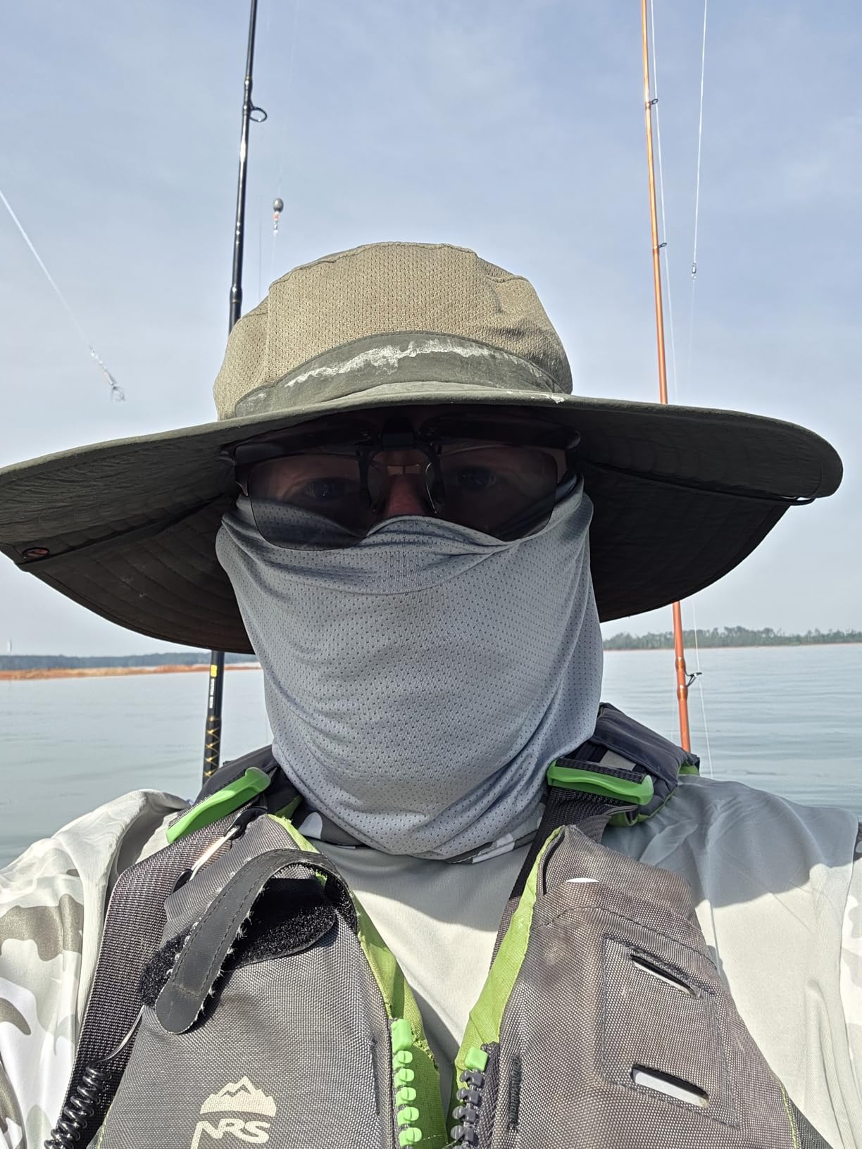 Men's Performance Fishing Hoodie Shirt - UPF 50+ UV Sun Protection Long Sleeve Shirts with Mesh Face Mask customer photo 1