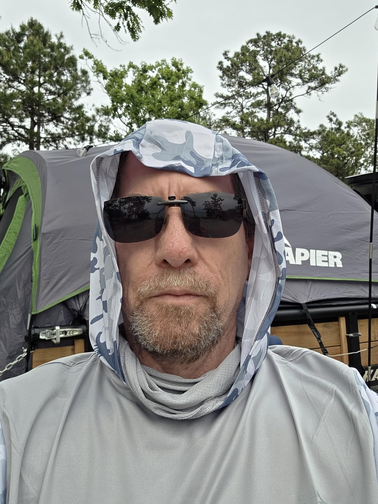 Men's Performance Fishing Hoodie Shirt - UPF 50+ UV Sun Protection Long Sleeve Shirts with Mesh Face Mask customer photo 2
