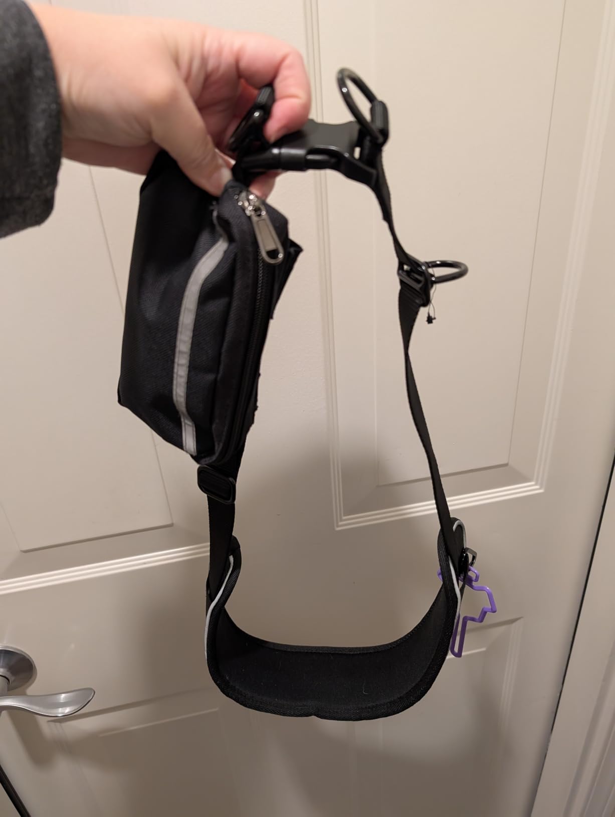 Tuff Pupper Heavy Duty Hands Free Dog Leash | One Large Dog Up to 125 lbs | Comfortable Shock Absorbing Bungee | Reflective Padded Handles | Lumbar Waist Belt 28-50