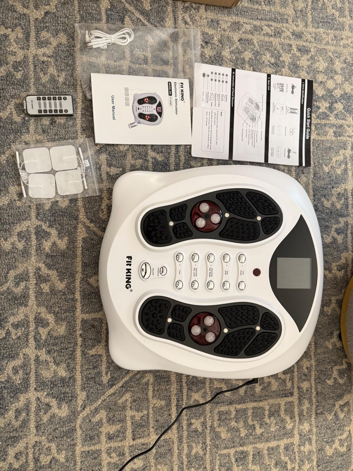 FIT KING Neuropathy Pain Relief for Feet Massager, EMS Foot Massager for Neuropathy with TENS Pads, Foot Circulation Stimulator for Plantar Fasciitis, Diabetes Feet Pain Relief customer photo 1