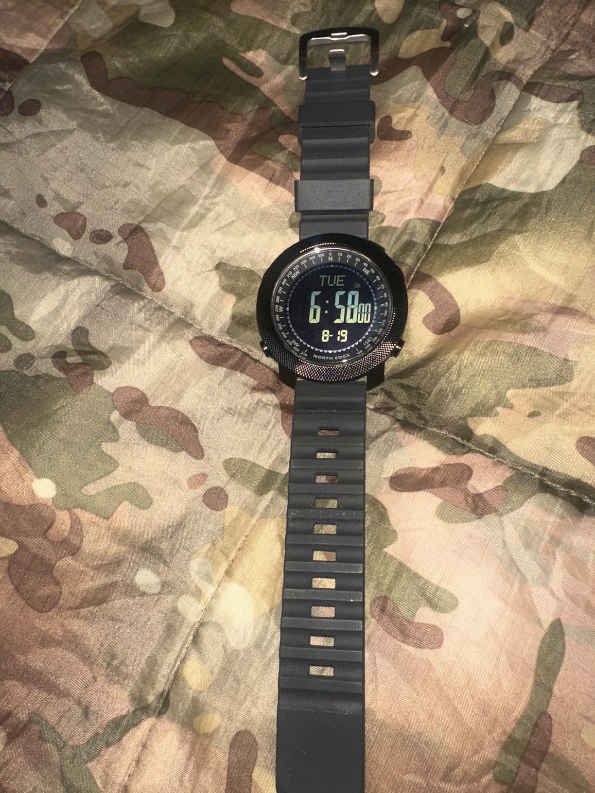 Apache Men's Digital Tactical Watch, Outdoor Sports Watch with Compass, Altimeter, Barometer, Pedometer, Weather Trend, EL Backlight, 50M Water Resistant Hiking Watch customer photo 2