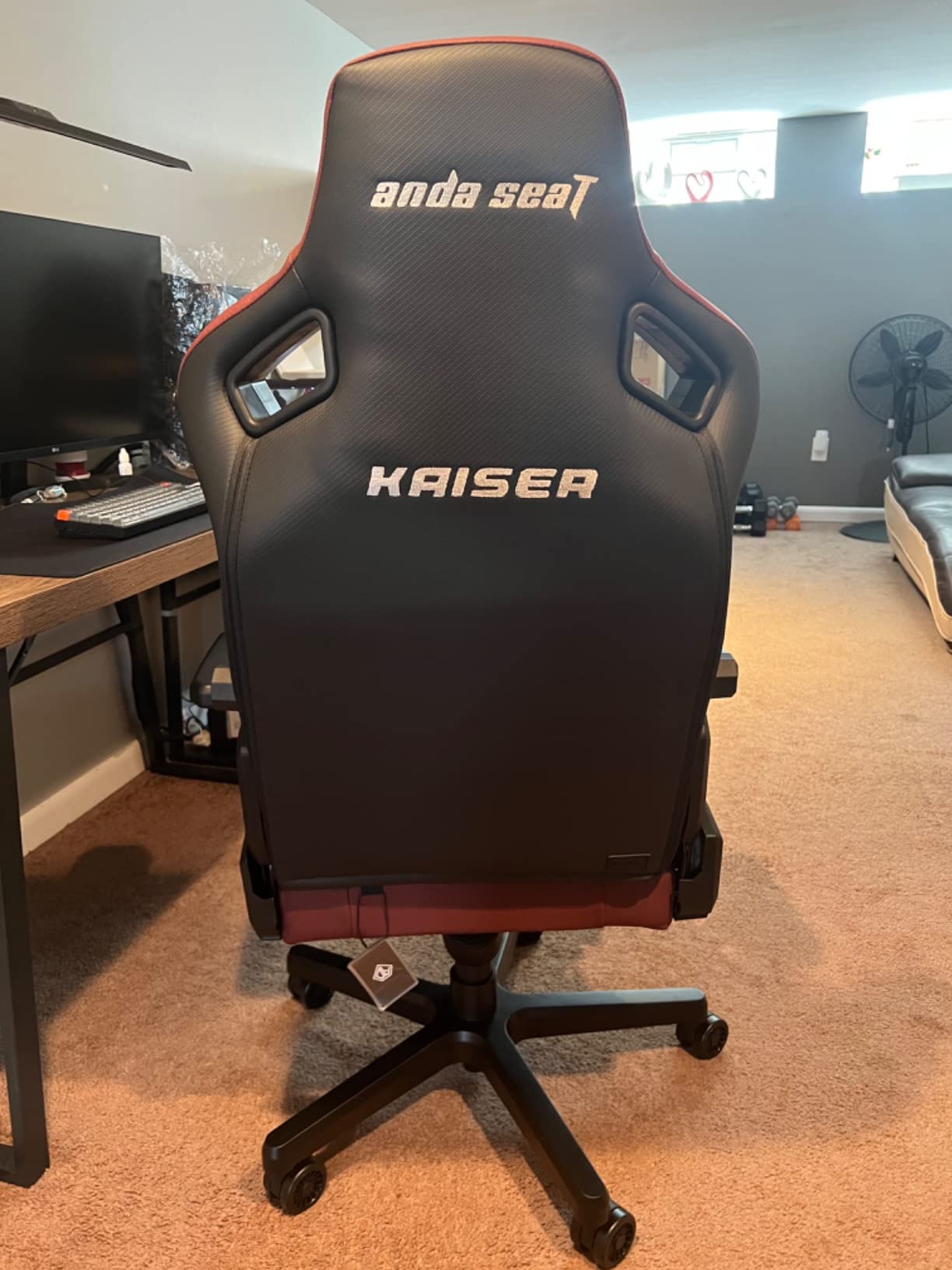 Kaiser 3 XL Gaming Chairs for Adults - Ergonomic Black PVC Leather Gaming Chair with Lumbar Support, Comfortable Office Seat with Neck Support - Heavy Duty Wide Gamer Seat customer photo 2