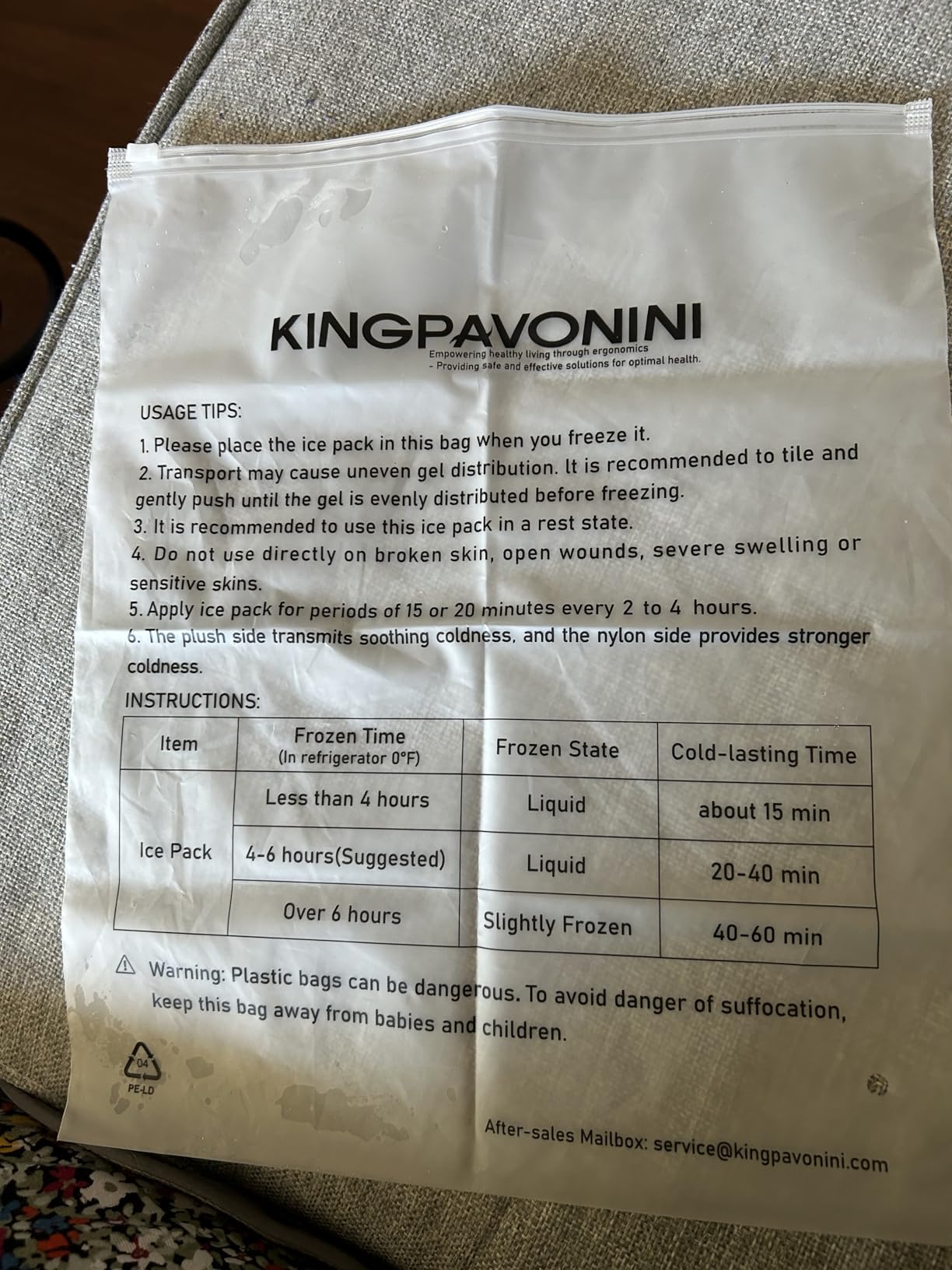 KingPavonini XXL Knee Ice Pack Wrap Around Entire Knee After Surgery, Large Reusable Gel Ice Pack for Injuries, Pain Relief, Swelling, Sports Injuries, 1 Pack (Blue) customer photo 1