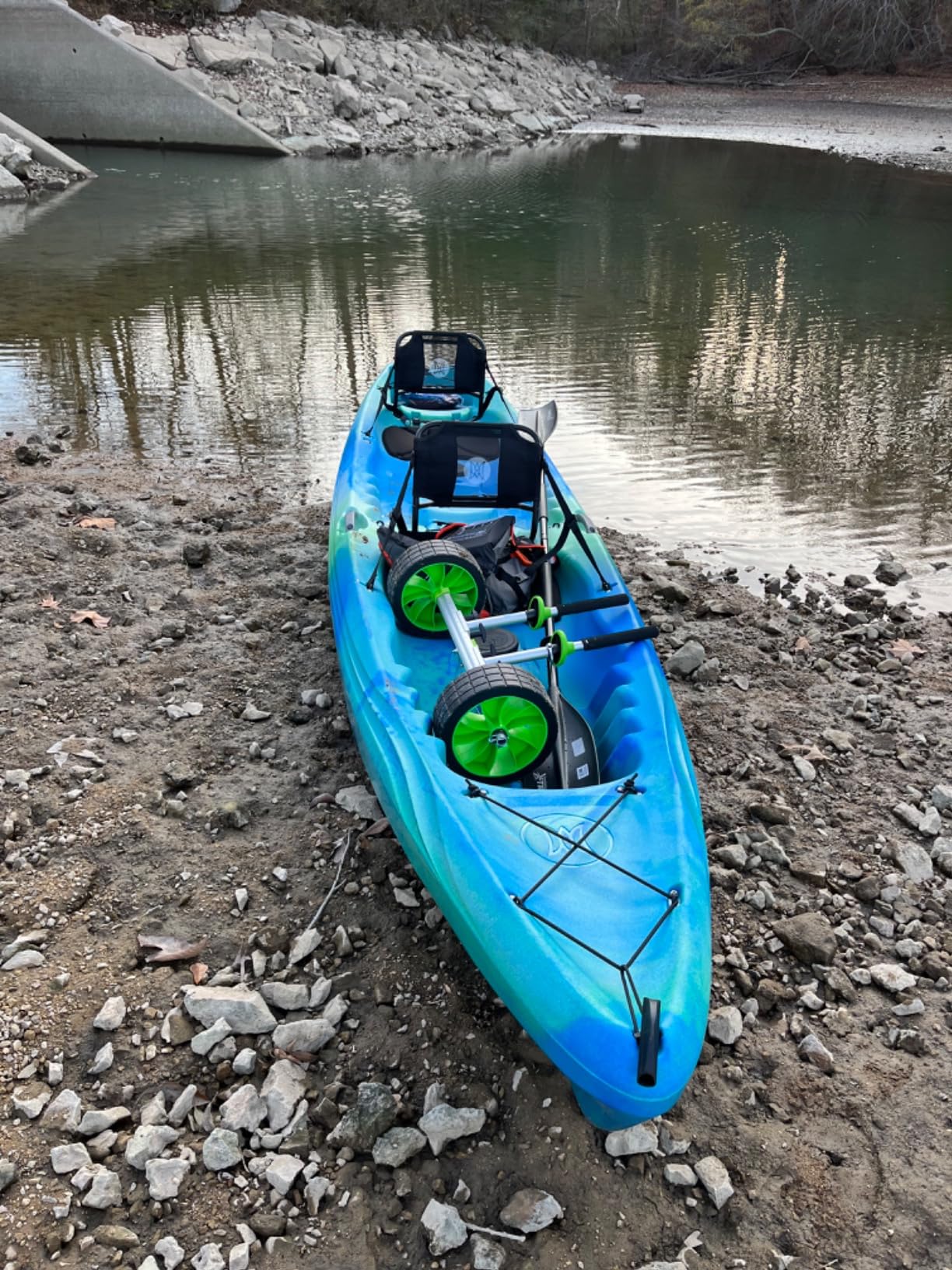 Kayak Cart, Heavy-Duty Kayak Cart Dolly Canoe Trolley Wheels for Paddleboard Kayaks SUP Transport customer photo 1