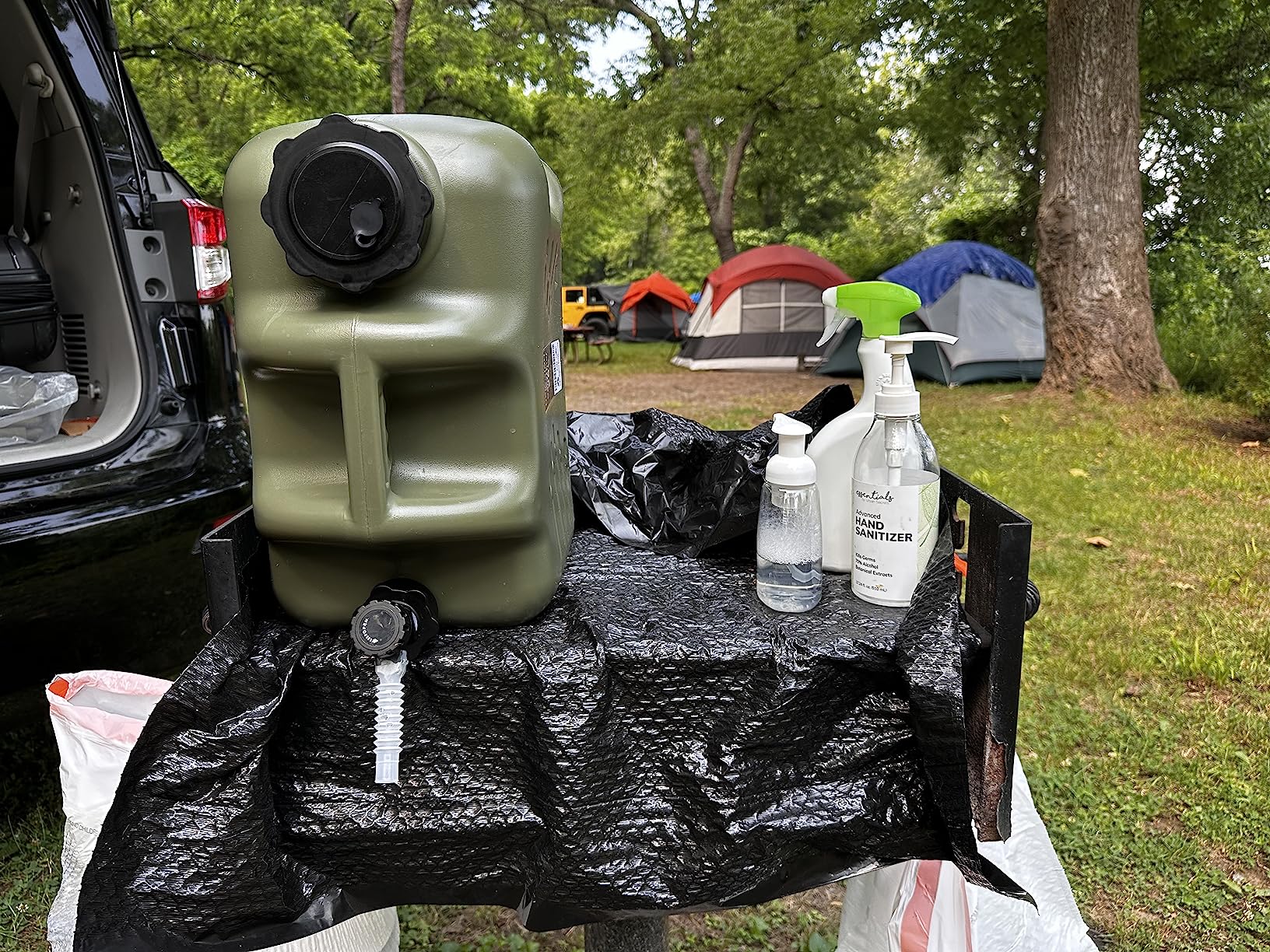 UPWOIGH 5 Gallon Water Jug, Camping Water Container, Truly No Leakage Water Storage with Spigot, Large Military Green Water Tank, BPA Free Portable Overlanding Gear for Outdoors, Hiking customer photo 2