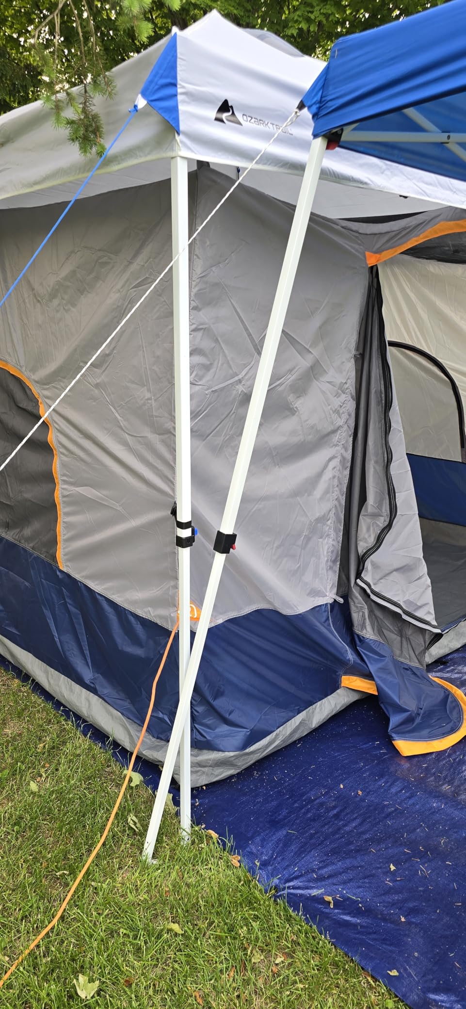 KAMPKEEPER Camping Inner Tent for Pop Up Canopy, Converts 10'x10' Straight Leg Canopy into Camping Tent-Fully Vented Roof(Top & Frame NOT Included) (Black, Classic) customer photo 1