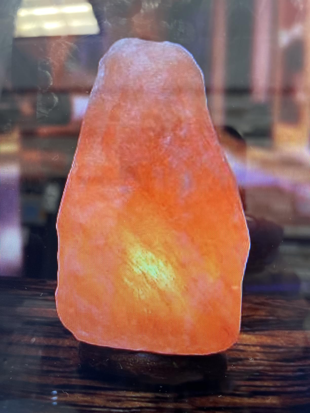 POHS 8-10 Inches (7-11 lb) 100% Authentic Himalayan Pink Salt Lamp - Handcrafted with Dimmable Switch, Wooden Base, and Bulb Replacement Included customer photo 2