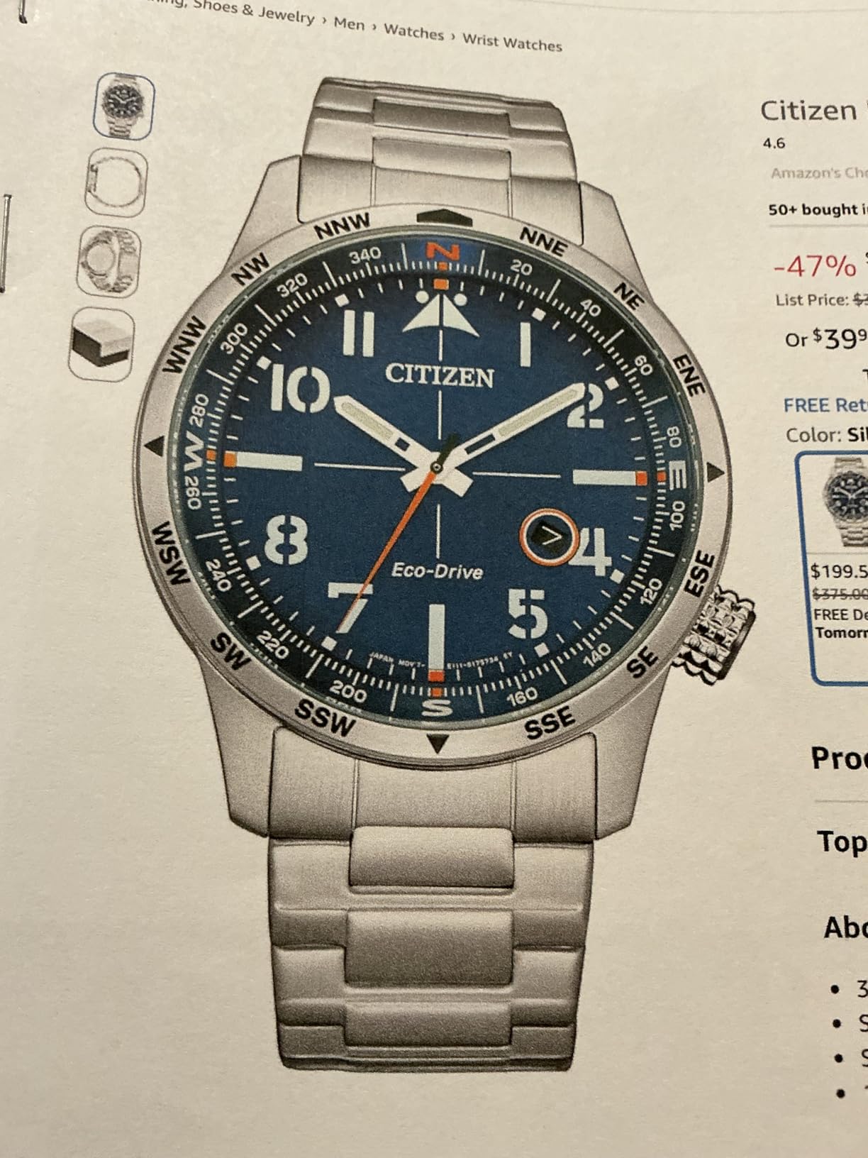 Citizen Men's Eco-Drive Weekender Avion Field Watch customer photo 2