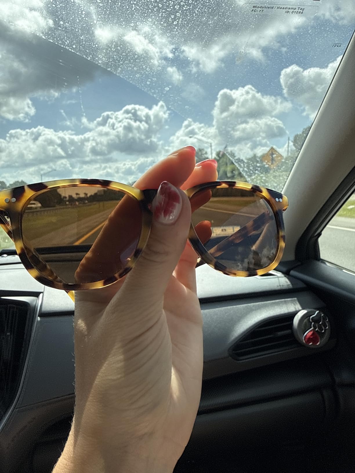 Retro Polarized Sunglasses for Women Small and Medium Face UV Protection, Handcrafted Acetate Frame Sunnies CA5285 customer photo 1