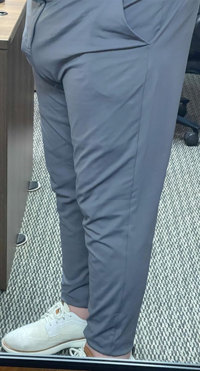 Men's Golf Joggers Pants with 5 Pockets Slim Fit Stretch Sweatpants Running Travel Dress Work Pants for Men customer photo 2