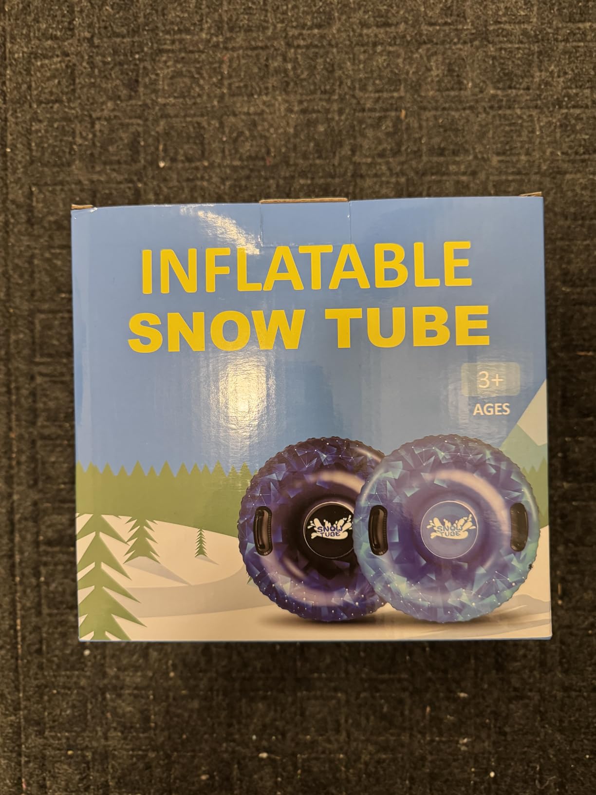 WOLKEK 40 Inch 2Pack Snow Tube, Snow Sled for Kids and Adult, Thickened Heavy Duty Hard Bottom Sleds for Snow with Handles customer photo 2