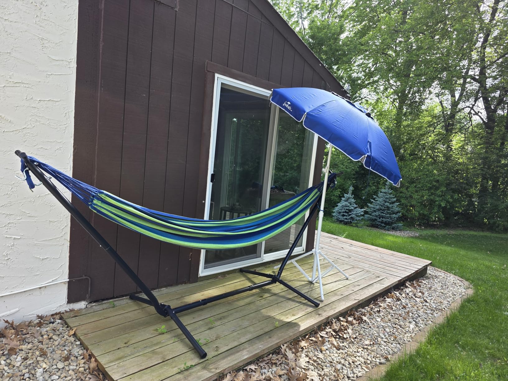 SUNCREAT 2-in-1 Hammocks Convertible Portable Double Hammock with Stand Included, Outdoor Hammock and Stand, Patented, Dark Grey customer photo 1