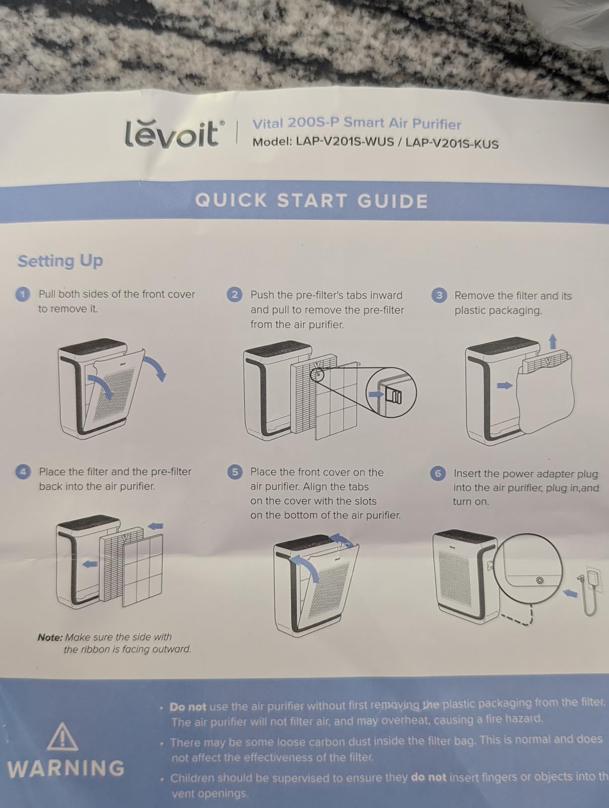 LEVOIT Air Purifiers for Home Large Room Up to 1875 Ft² with Washable Pre-Filter, AHAM VERIFIDE, Air Quality Monitor, HEPA Sleep Mode for Allergies, Pet Hair in Bedroom, Vital 200S-P, White customer photo 2