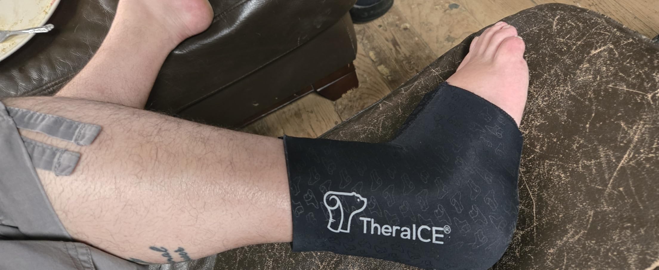 TheraICE Ankle Ice Pack Wrap for Swelling & Sprained Ankle Brace for Women Men, Cold Therapy Foot Heel Spur Support Compression Socks, Plantar Fasciitis & Achilles Tendonitis Sore Feet Pain Relief customer photo 2