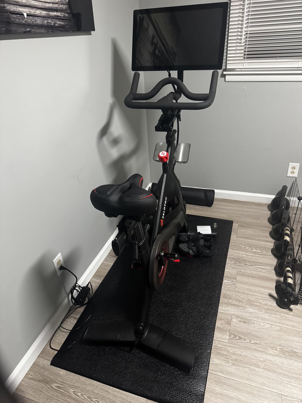 Cycleclub Bike Mat Compatible with Peloton Bike, Elliptical, Treadmill Mat, 6mm Thick, Under Exercise Bike Trainer Pad for Indoor Stationary Spin Bike Gym Equipment Hardwood Floor Carpet Protector customer photo 1