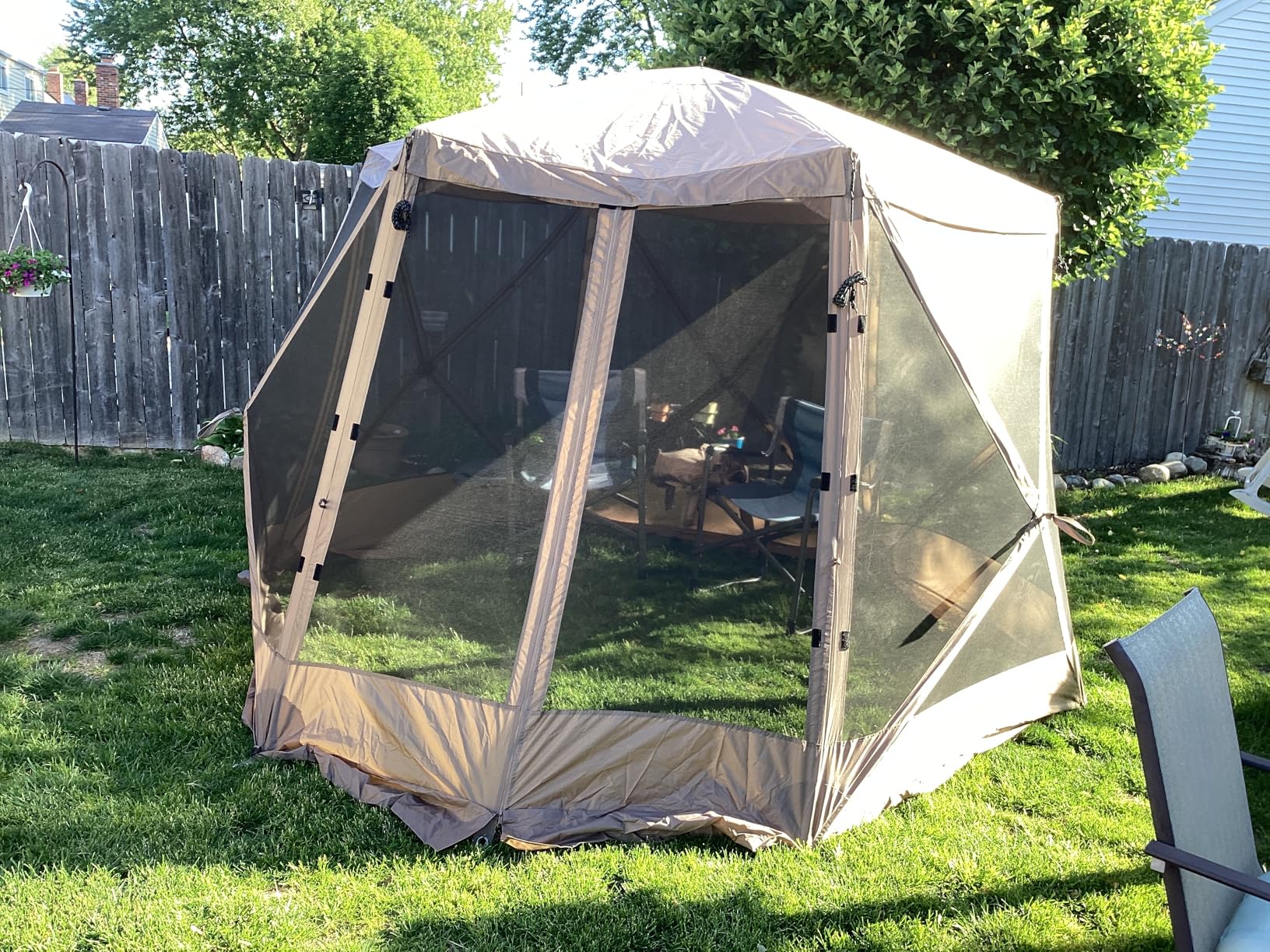 EVER ADVANCED Pop up Screen House Tent for Camping 11.5 x 9.8 ft, Instant Screened Gazebo Canopy with Netting, Portable Shelter Enclosure for Outdoor, Backyard customer photo 1