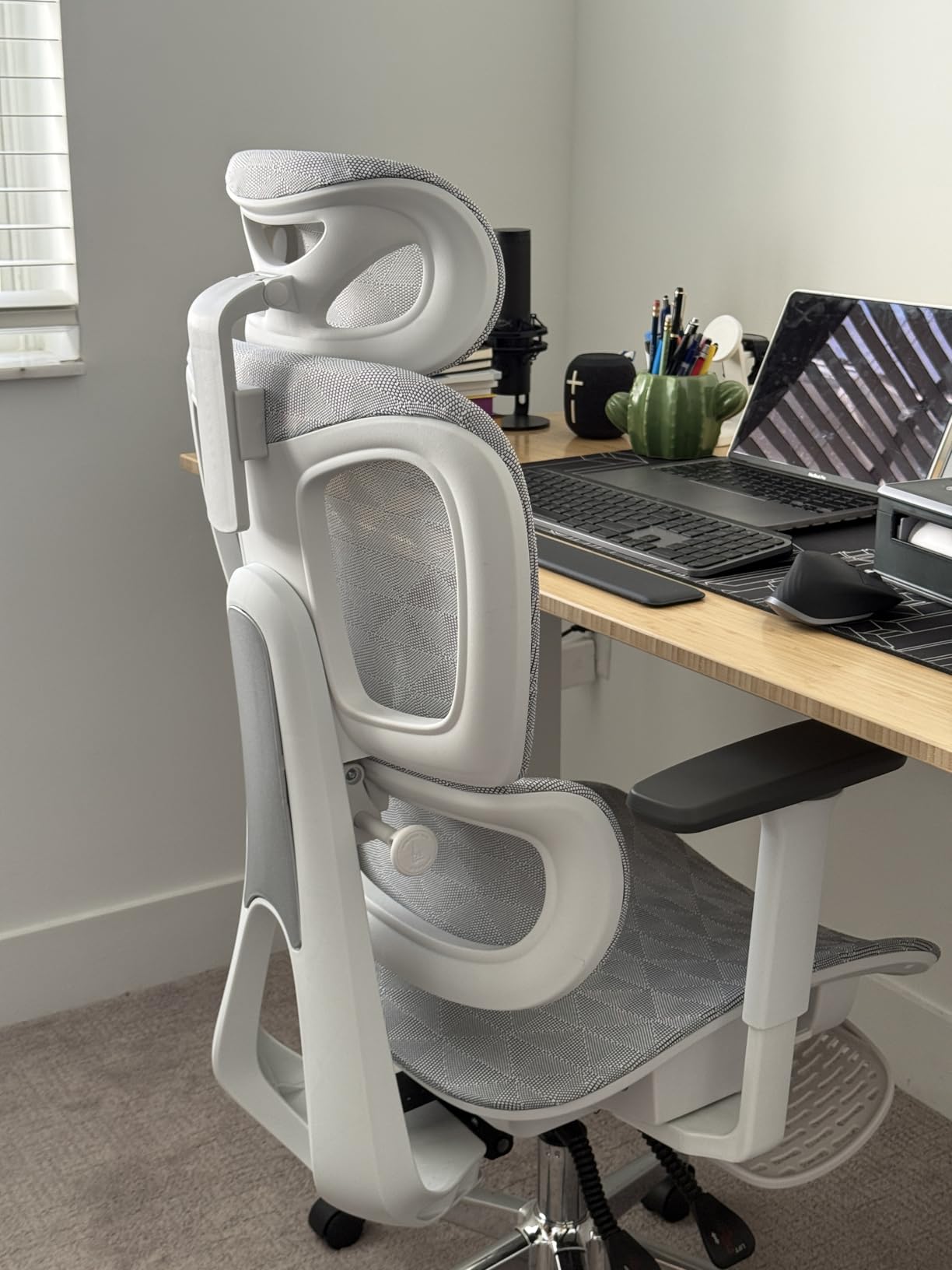 PatioMage Ergonomic Office Chair with Footrest, Big and Tall Desk Chair with Adjustable Lumbar Support, Seat Depth & 3D Armrests, High Back Mesh Computer Chair for Home Office, Black customer photo 2